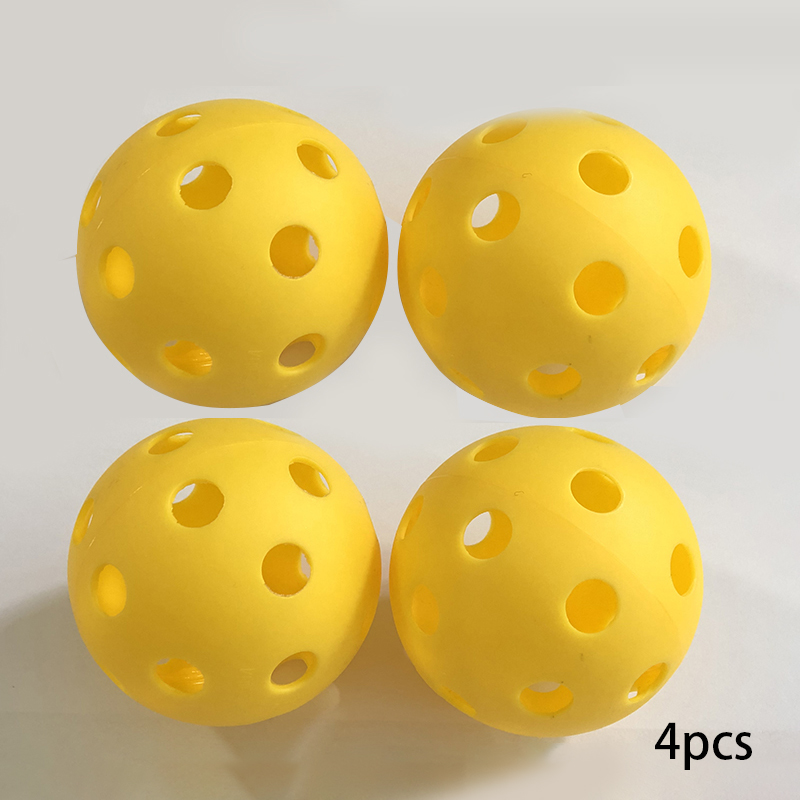 4pcs/lot Floorball Stick Ball PVC Plastic Soft Baseball Balls Sport Practice Plastic Baseball Training Practice Hockey Ball: Default Title