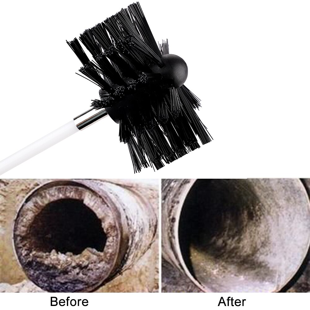 20 Feet Chimney Brush Boiler Brush Set Household Industrial Chimney Boiler Dryer Cleaning Dryer Duct Cleaning Tool Kit