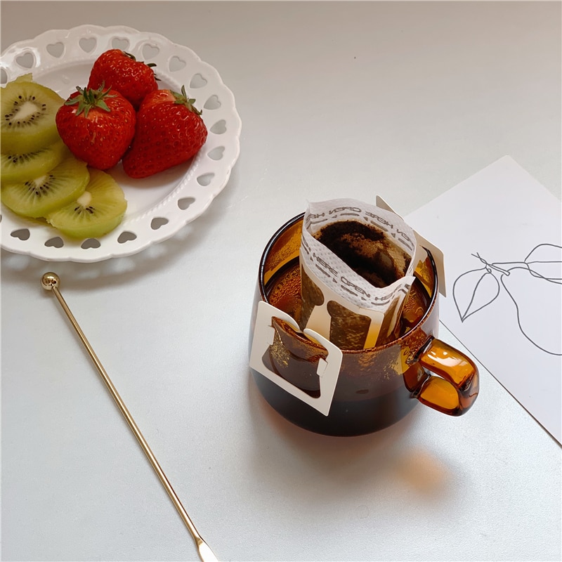 Cutelife ins nordisk kaffekopp latte farget glass årgang vann te melk glass kopp gjennomsiktig varmebestandig bryllup glass krus