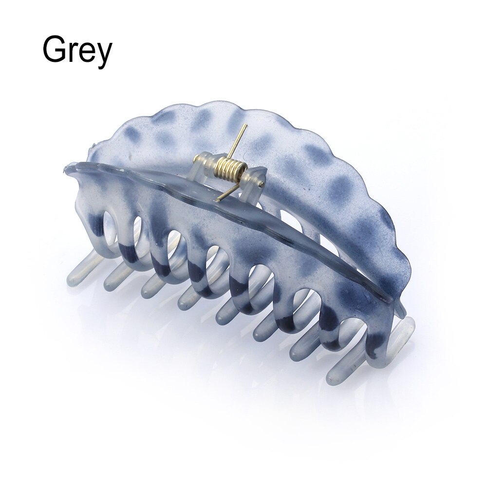 1pc Barrette Crab Clamp Clips Girls Hair Updo Hairpin Hairdress Styling Tool Women Hair Claw Banana Hair Clips: Gray