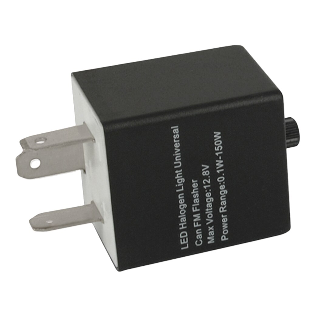 12V&24V 3 Pin Adjustable Electronic Flasher Relay w/ Cable for Motorcycle Motorbike LED Turn Signal Light Bulbs