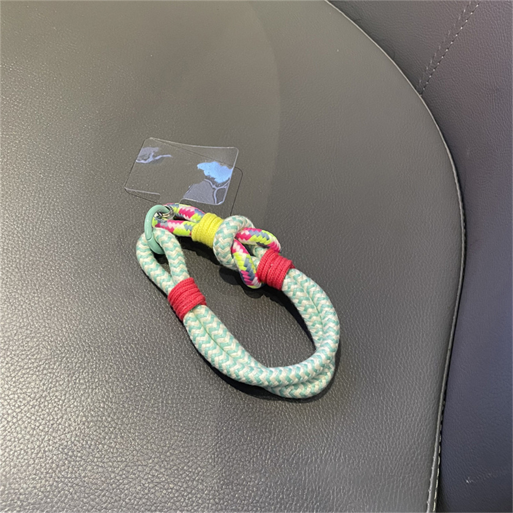 Korea Mobile Phone Lanyard Hanging Decoration Can Be Carried Twist Rope Anti-loss Pendant Strong Wrist Short Straps Band: Red / Pink