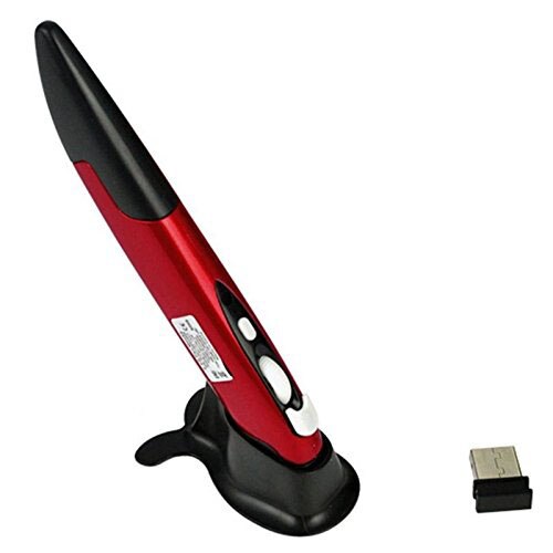 Hessy 2.4G Wireless Optical Presenter Pen Mouse for Tablet Laptop PC Desktop Mini 2.4GHz USB Mouse Computer Peripheral: red