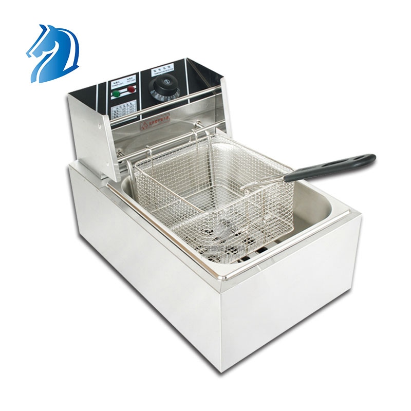 Electric Fryer Automatic 6L Fish and Chips Fryer Commercial Stainless Steel Deep Fryer Machine