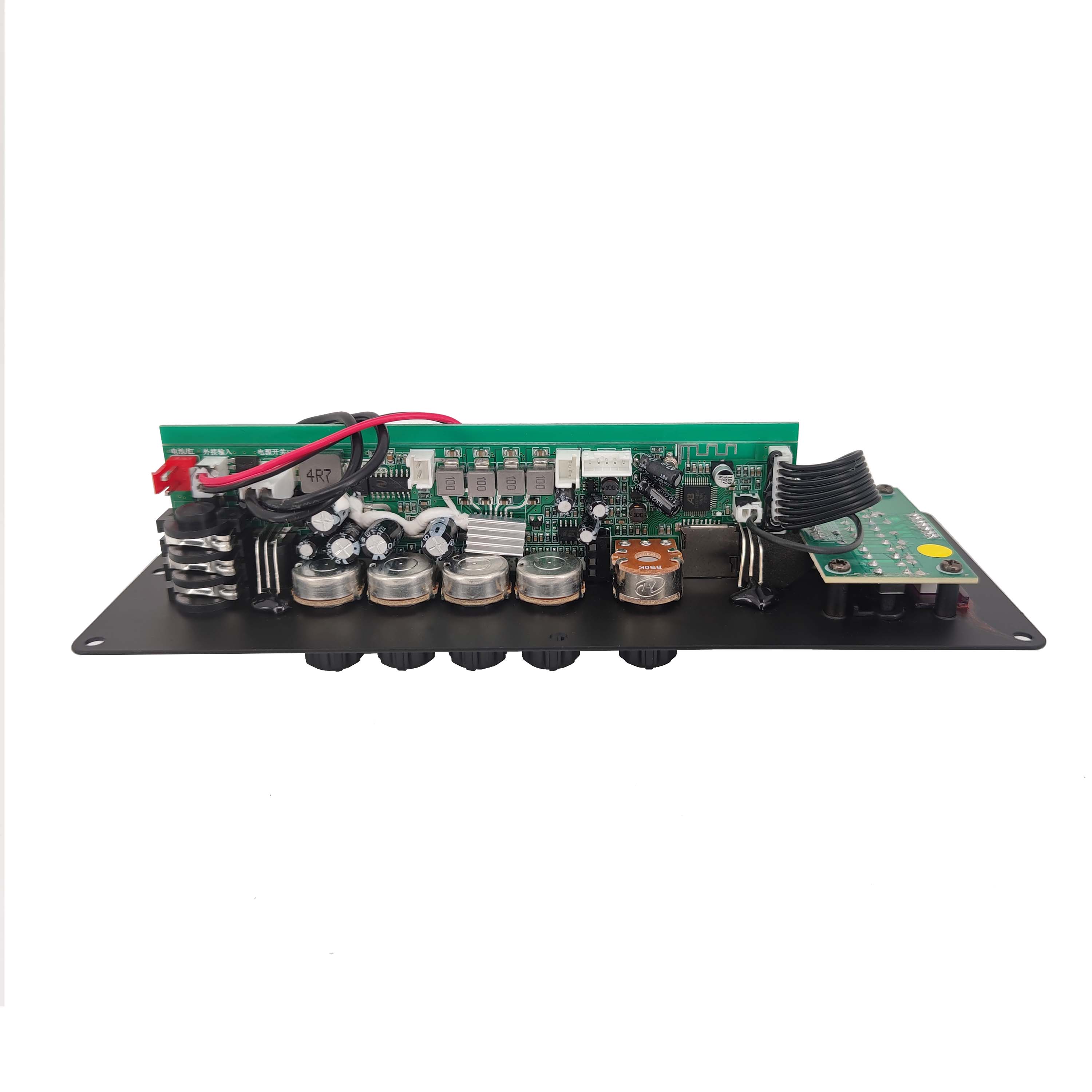 12V Amplifier Board Square Dance Speaker Amplifier Bluetooth AUX TF-Card U-Disk Recording 6-12Inch Speaker 100W Panel Board