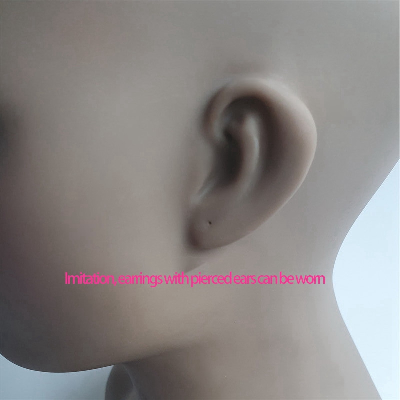 Tête de Mannequin avec épaules, chapeau, lunettes, perruque, présentoir avec trous d&#39;oreilles