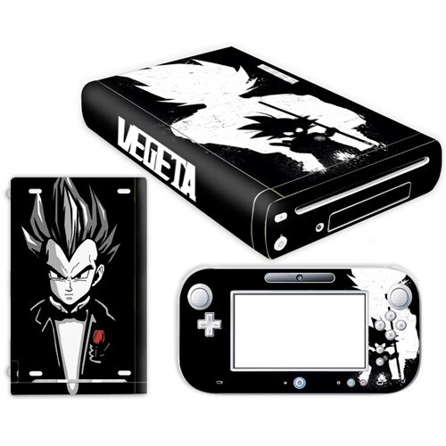 Pegatina de piel de Super Dragon Ball Z Goku para Nintendo Wii U funda de consola con controles remotos para Nintend wii u etiqueta engomada: YS-WIIU-0020