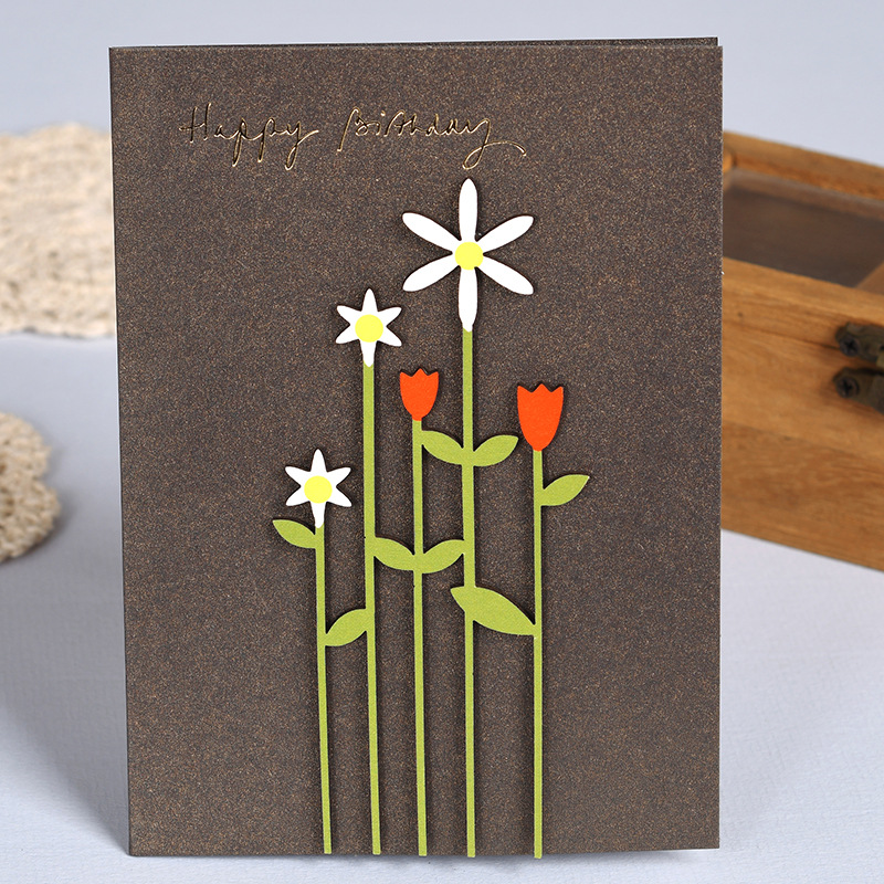 Mini cartes de vœux de bénédiction Vintage 2 pièces/paquet, cartes d&#39;invitation de mariage 3D, d&#39;anniversaire
