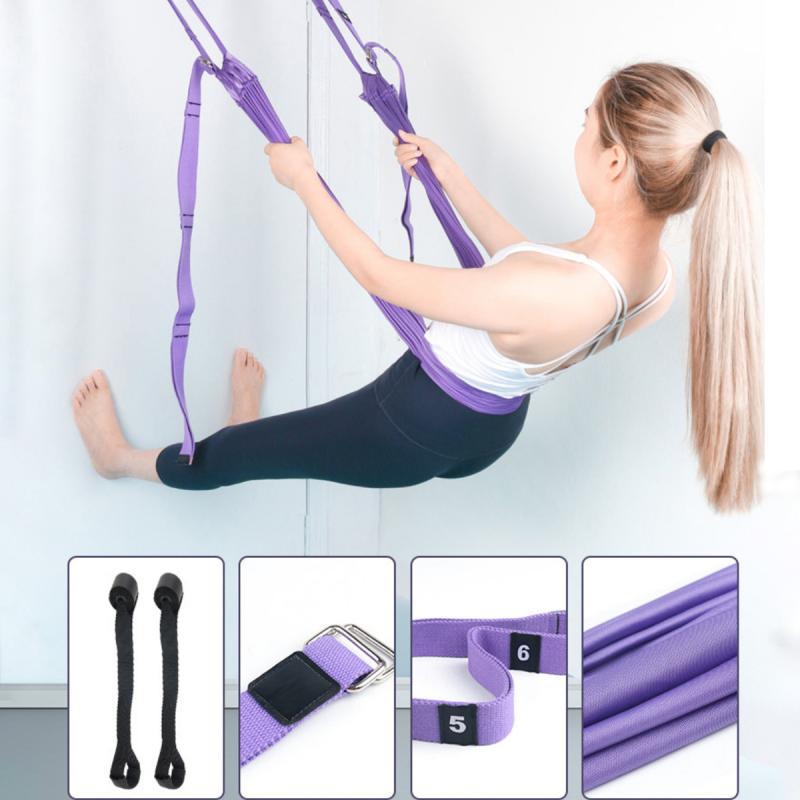 Aerial Yoga Hammock Swing Sling Home Gym Elastic Hanging Belt Trapeze Anti-Gravity Yoga Inversion Traction Device Multifunction