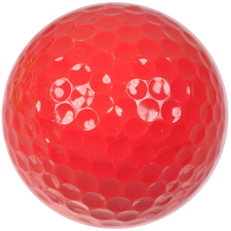 Balles de Golf Double couche en caoutchouc, 5 pièces/1 ensemble, haute élasticité, intérieur, Swing de Golf, balle d&#39;entraînement, bonne , 10 couleurs,: 5PCS Red