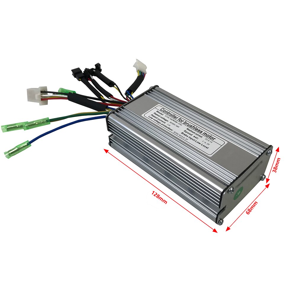 Electric Bicycle Brushless Square Wave Controller With Lamp Wire For 36V 48V 500W Motors Modified Parts