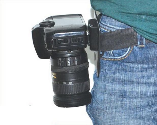 Trépied pour appareil photo DSLR SLR, ceinture de montage, boucle à bouton de suspension, Clip pour caméscope