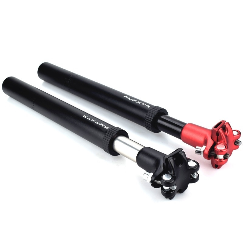 Bicycle Suspension Seatpost Shock Absorber Damping MTB Mountain Bike Seat post Bicycle Seat Tube 27.2/28.6/31.6/33.9mmx350mm