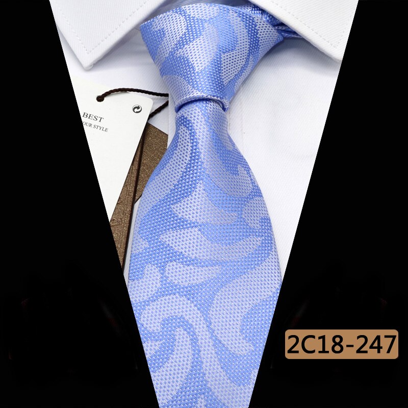 YISHLINE Mens Ties 8 Cm GEOMETRIC Patterns Cassual Jacquard Woven Necktie Men Tie Wedding Business Corbata Para Hombre: 2C18-247