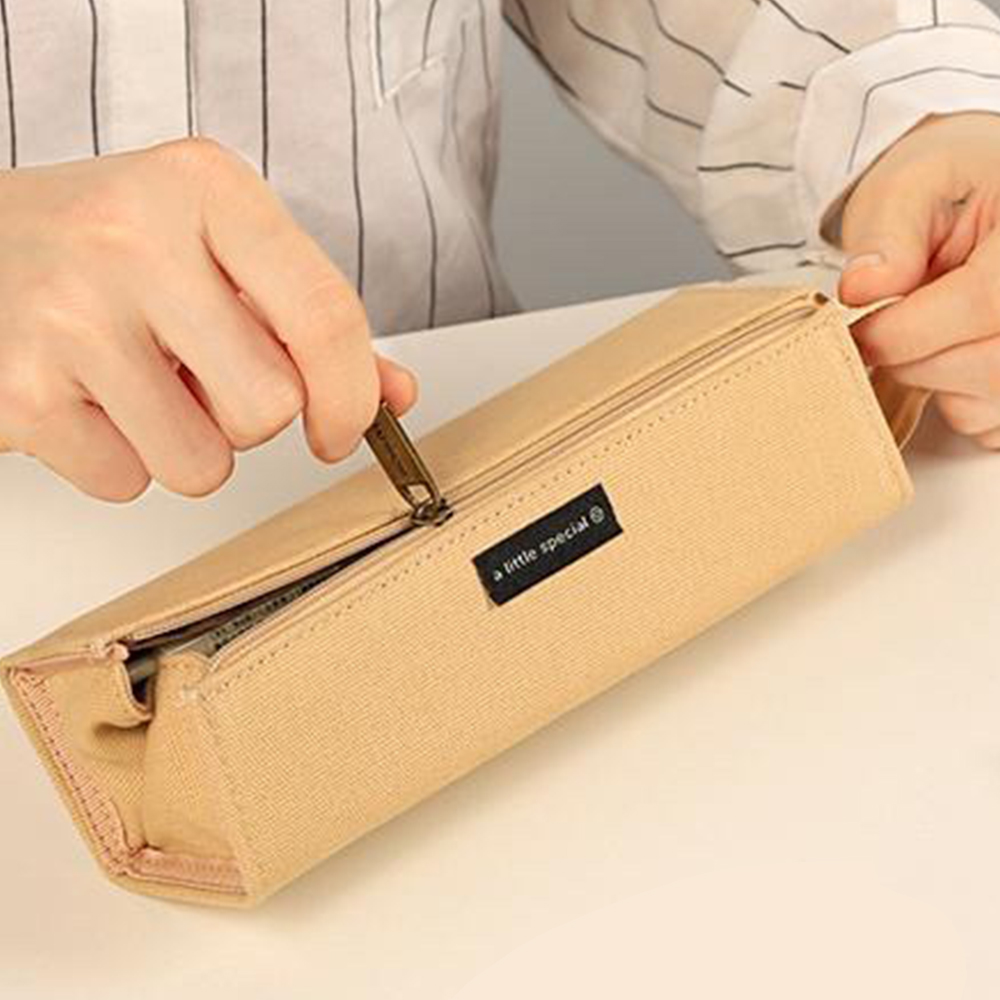 Japan Kokuyo etui vierkant grote opening kan worden uitgevouwen student leren etui grote capaciteit schoolbenodigdheden