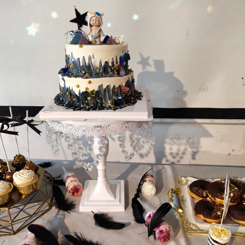 SWEETGO Snow crystal pendants cake stands & cupcake holders 1 pieces cake decoration tools wedding party dessert table supplier