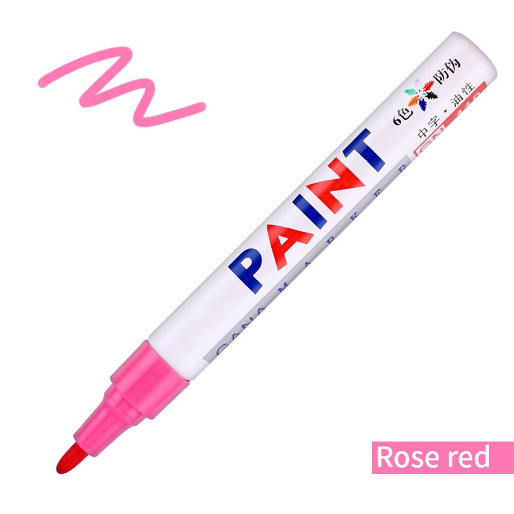 Marqueur réparation mur pinceau inodore Non toxique marqueur Permanent stylo pour carrelage sol et pneu approprié voiture peinture stylo: Pink