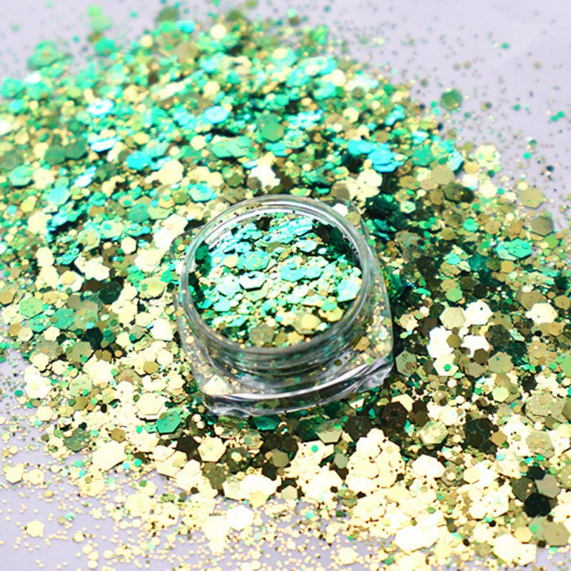 Chameleon Aurora Hexagon Glitter Bling Bling Filling for Resin Craft Festive Jewelry Tools UV Resin Iridescent 20ml