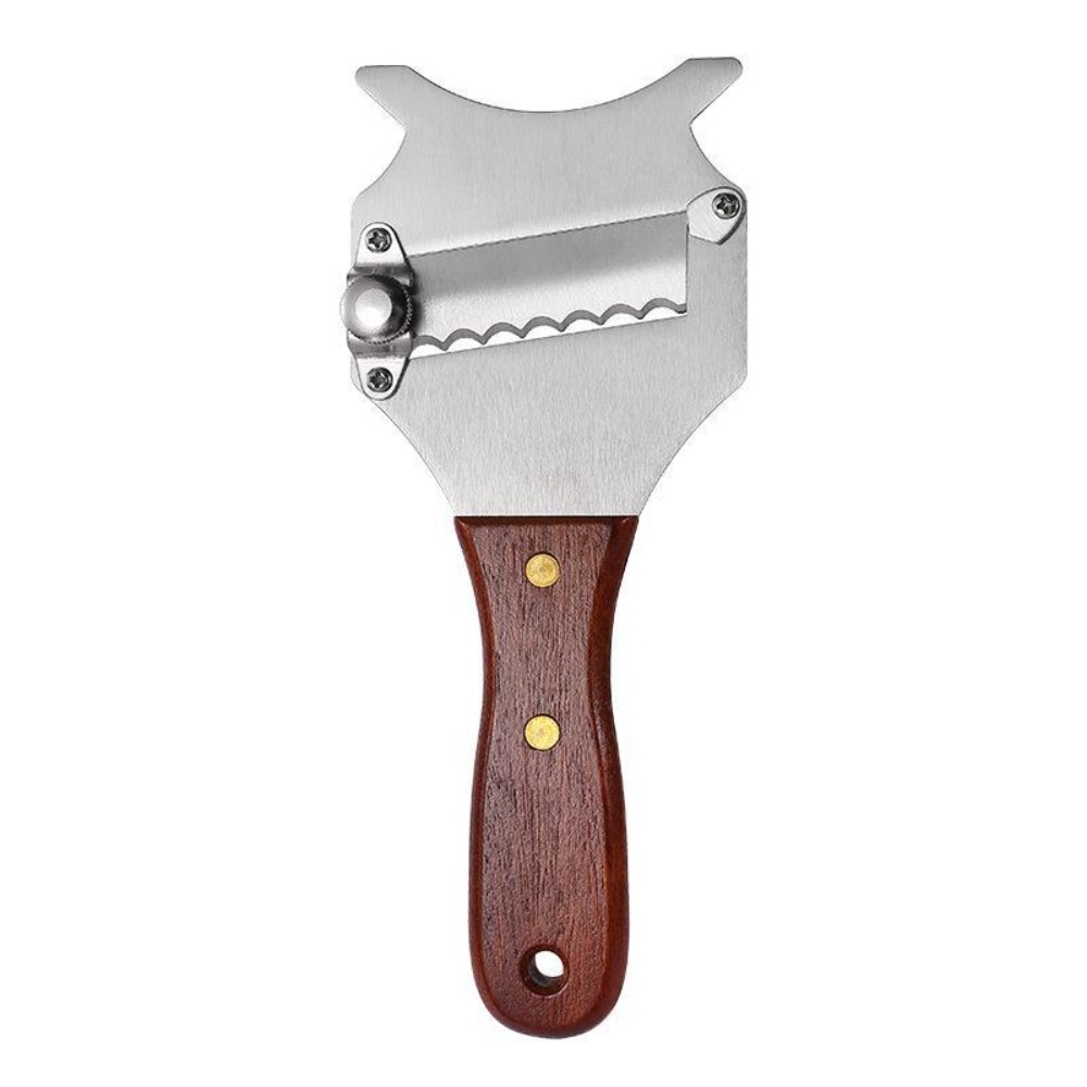 Stainless Steel Truffle Slicer High Hardness Adjustable Slice Thickness Chocolate Planer Wood Handle Cheese Grater Dessert: light green