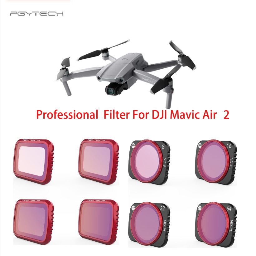 4 Stks/set Professionele Uv Cpl Filter ND8 + ND16 + ND32 + ND64 Nd-Pl Filter Optische Glazen Lens voor Dji Mavic Air 2 Drone Accessoires