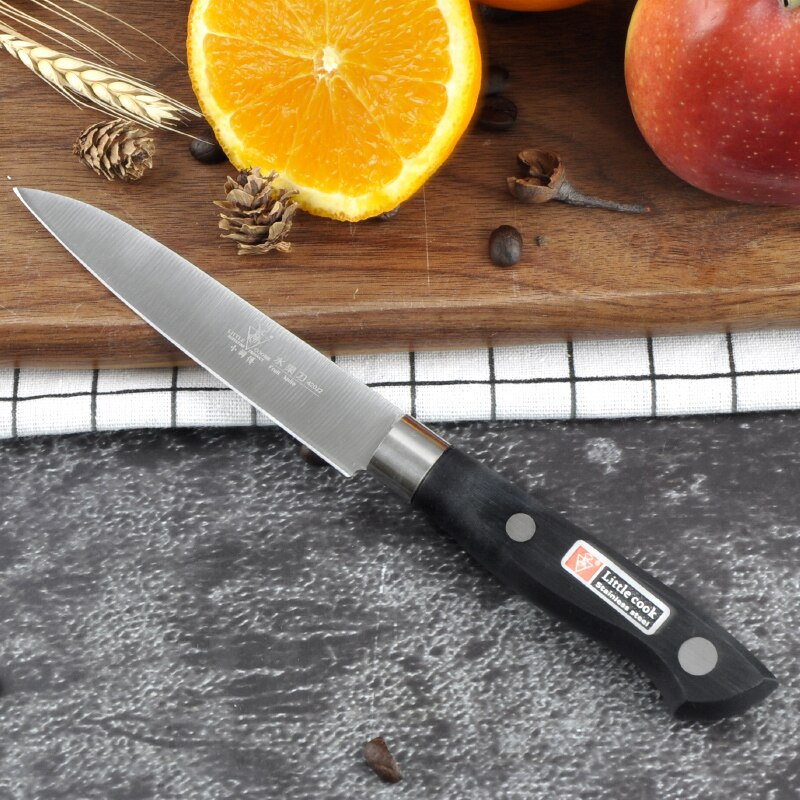 Little cook 5-- delige keukenkoksmessenset met vaste tang, scherp vleesmes, handgemaakte groentesnijder, kookgereedschap