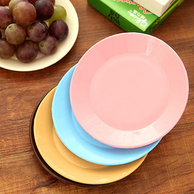 Plato de plástico para cocina, plato de plástico para fruta postre, inastillable, 13CM