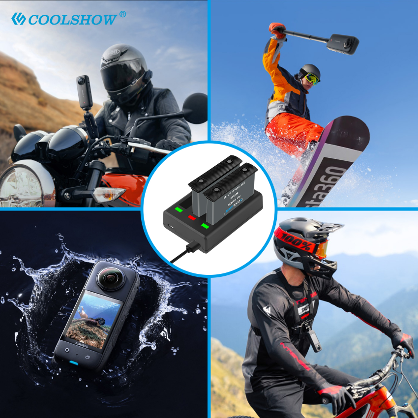 Batterij Voor Insta360 X3 1900mAh Batterij Oplader Camera 360 Panoramische Actie Camera Batterijen Accessoires Voor Insta360 EEN X3