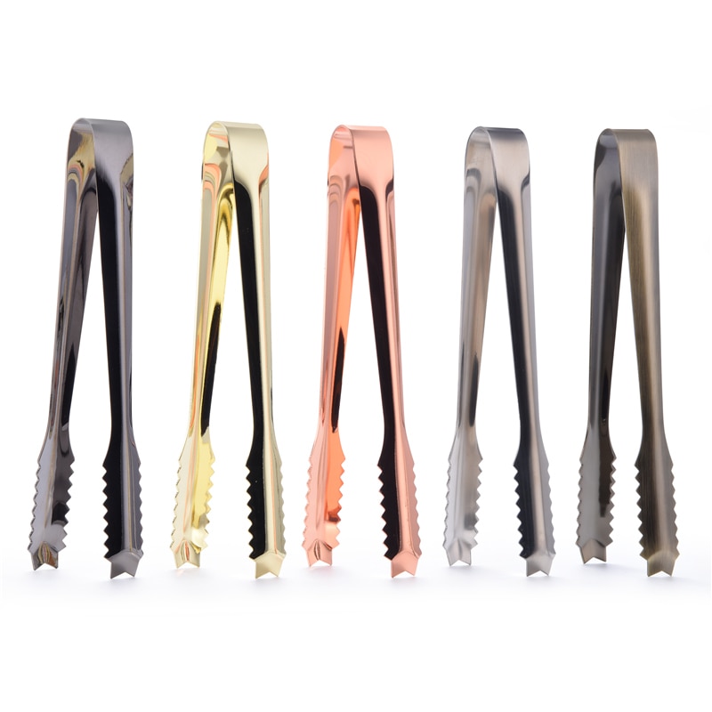 Pinza de hielo de acero inoxidable Premium 18/8 con dientes, 165mm/50g, utensilios de bar/herramientas Premium, herramientas de cóctel