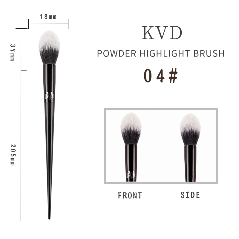 Kat Von D-brocha de maquillaje para base, colorete, resaltador, corrector en polvo, brocha para esculpir sombra de ojos, brochas de maquillaje de KVD: Rojo