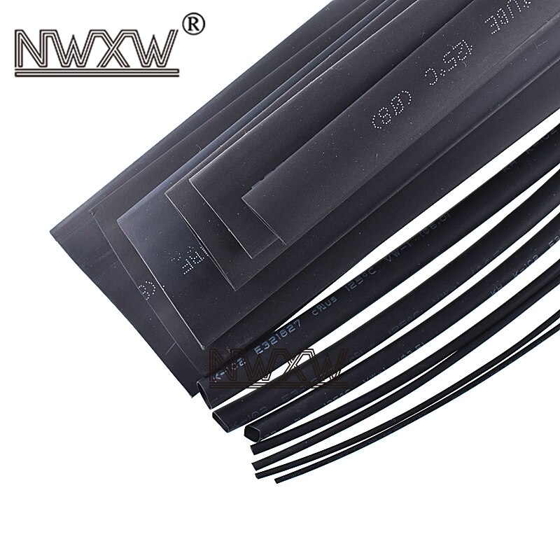 10 mt/los Isolierung schrumpfschlauch schwarz durchmesser 0,6 MM/0,8 MM/1MM/1,5 MM/2MM/2,5 MM/3MM/3,5 MM/4MM/4,5 MM schrumpfen rohr