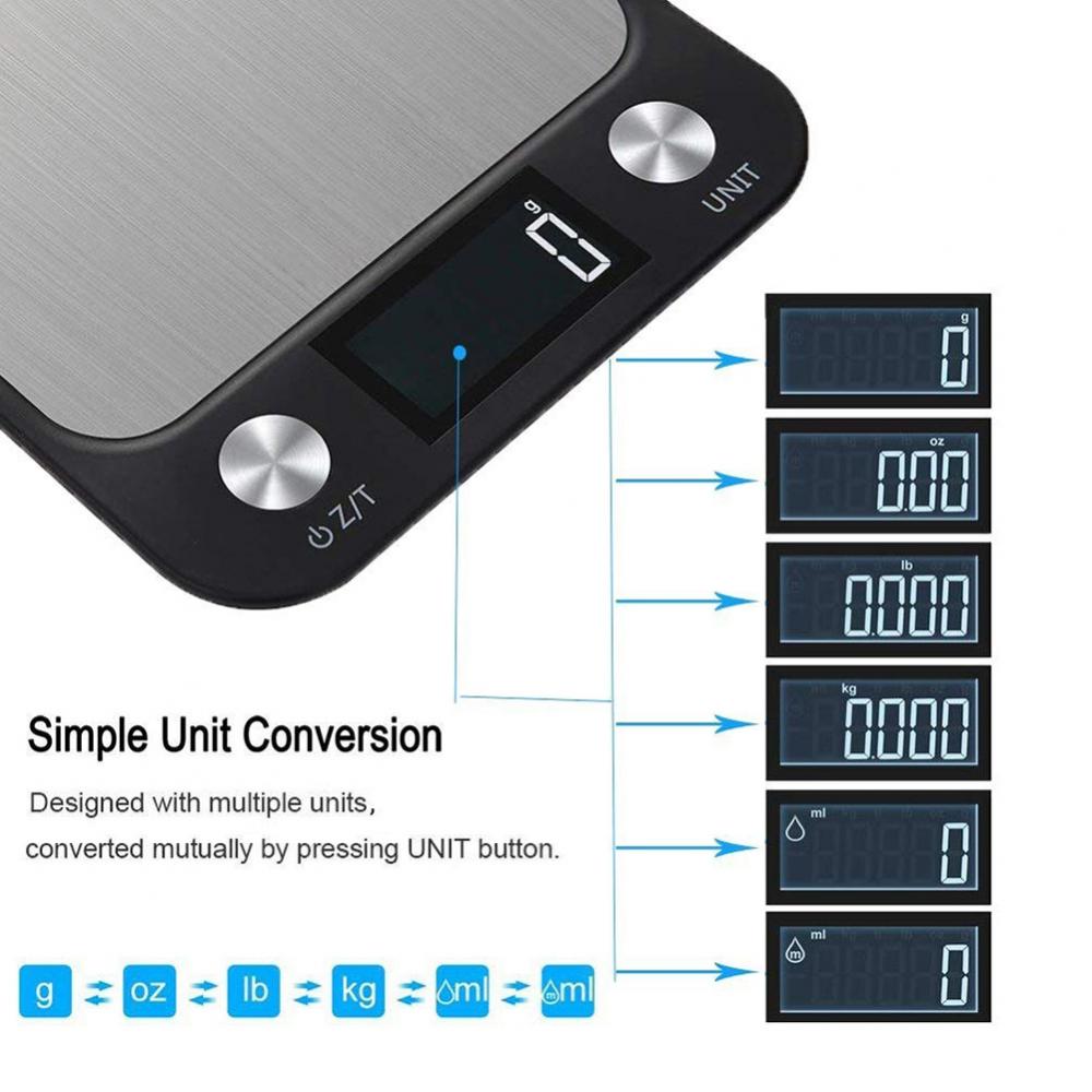 Digital Scale Ultra Thin Digital Electronic Weight Scale LCD Display Kitchen Digital Scale Measure Tool