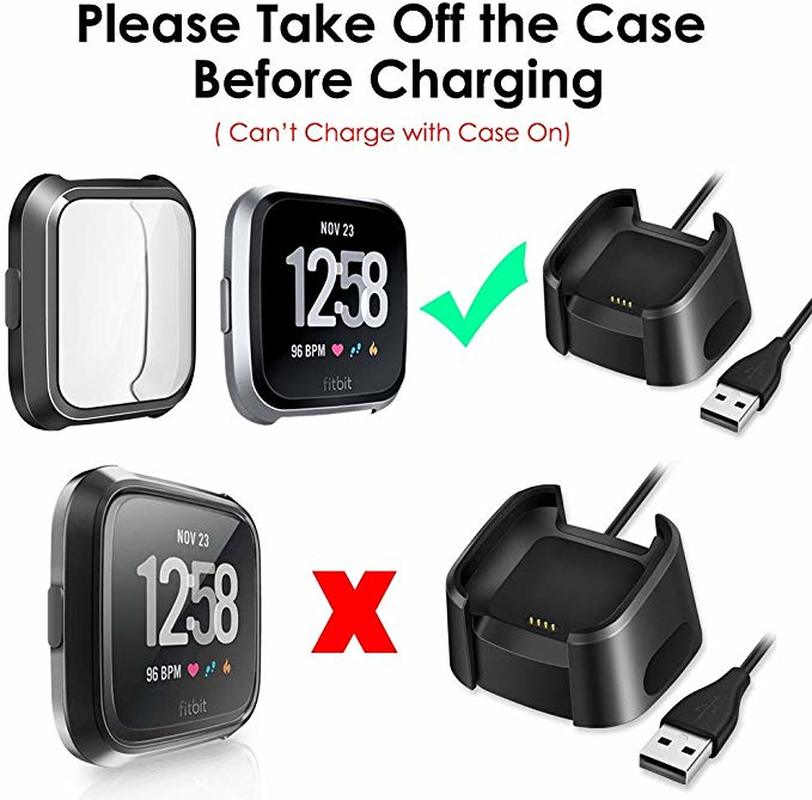 2pack Soft Tpu Case for Fitbit Versa 2 versa Band Waterproof Watch Shell Cover Screen Protector for Fitbit Versa 2