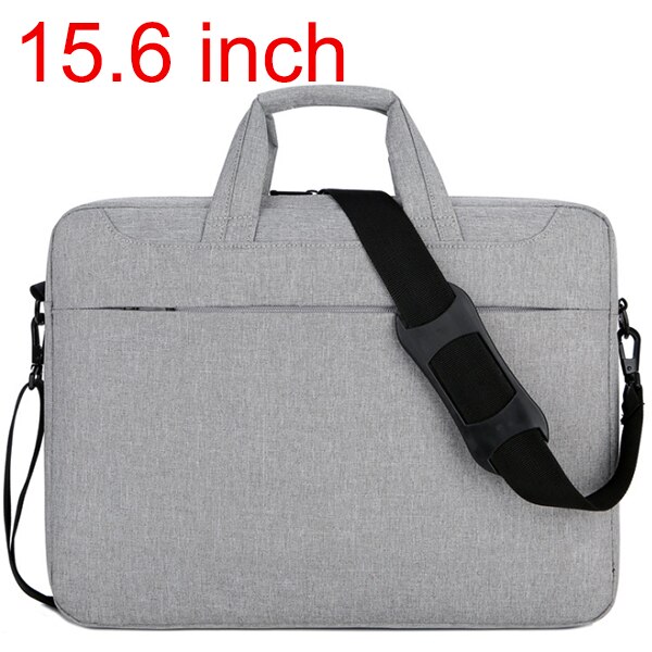 Mannen Vrouwen Laptop Tas 15.6 14 Inch Waterdichte Notebook Tas Voor Macbook Air Pro Computer Schoudertas Aktetas Handtas: 15.6inch gray