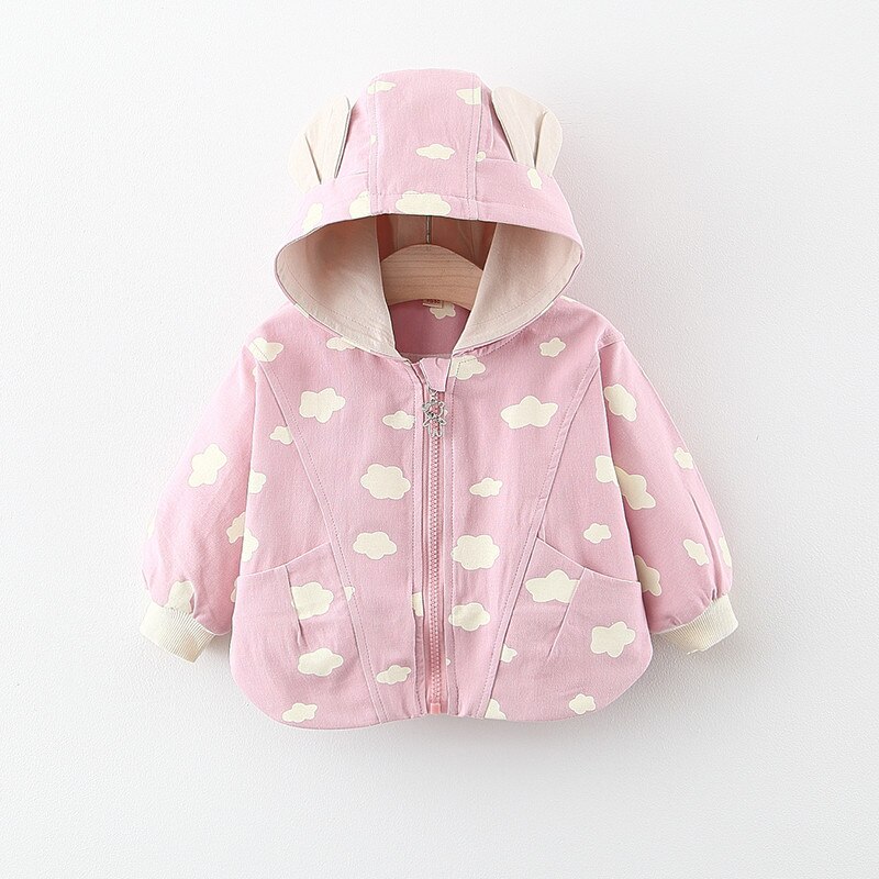 Vêtements printemps-automne pour bébés filles, coupe-vent à capuche, manteau pour nourrissons, tenue trench décontracté, manteau d'extérieur