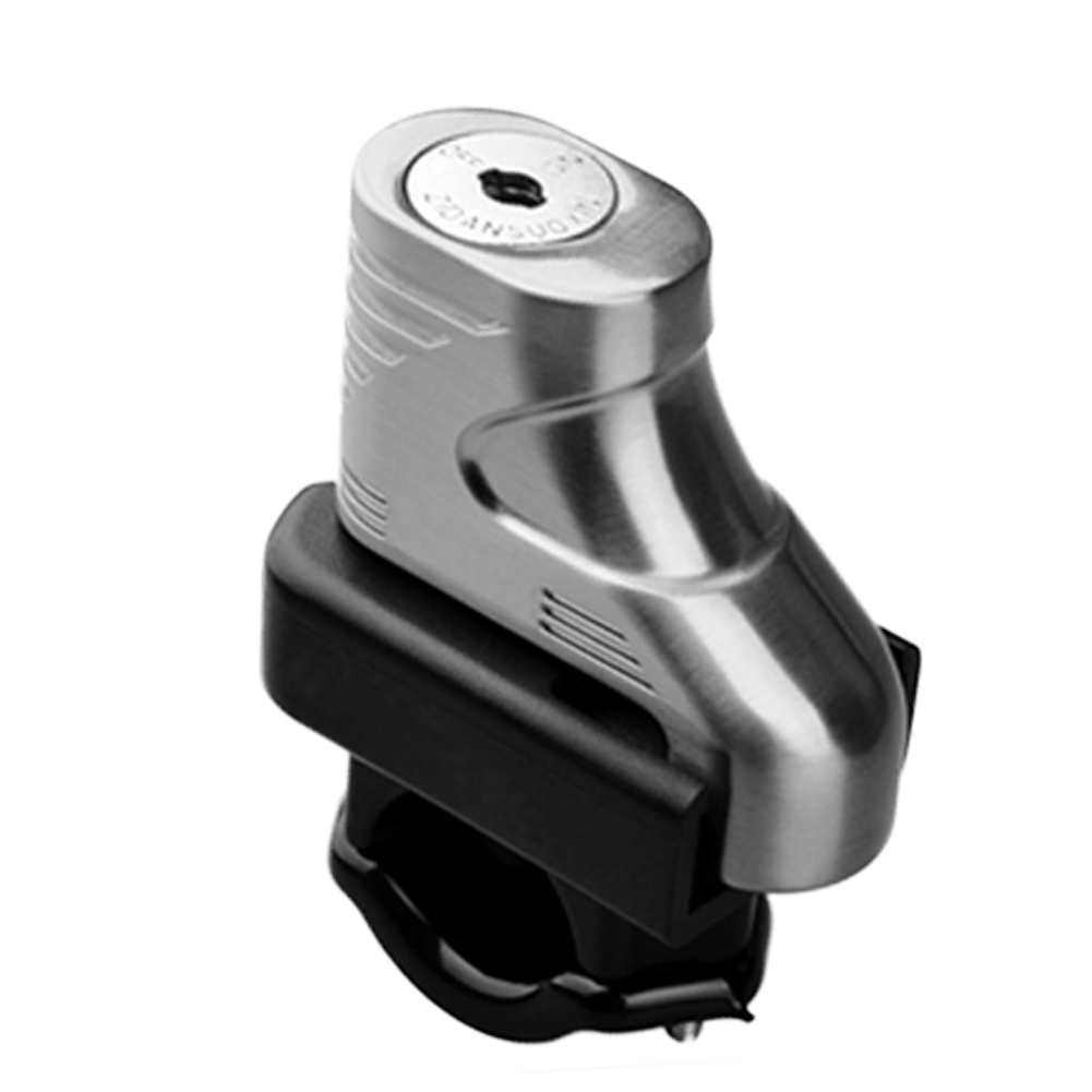 Verrou de sécurité Anti-vol en alliage d'aluminium pour moto, verrou de freins à disques Ultra-haute résistance, verrou de voile robuste, 2 couleurs: Argent