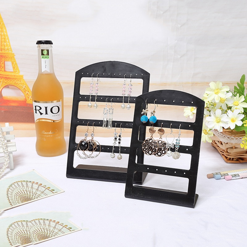 24/48 Pairs Earrings Holder Jewelry Showcase Stand Display Plastic Rack Convenient Charming Women Earrings Organizer Holder