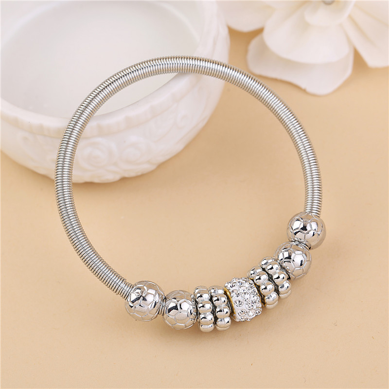 Mode Vrouwen Armband Goud Zilver Kristal Legering Kralen Bedelarmband Voor Vrouwen Fijne Sieraden Originele Armbanden