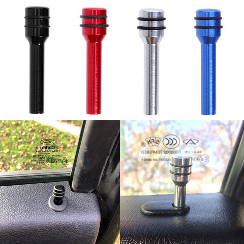 Car Safety Door Interior Lift Status Button Lifting Aluminium Alloy Universal 2Pcs Lightweight Door Lock Pins