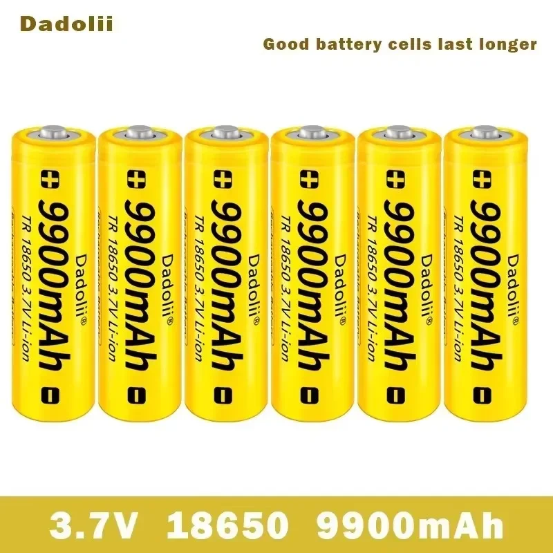 1-40pcs/Lot 18650 battery 3.7V 9900mAh rechargeable liion battery for Led flashlight Torch batery litio battery