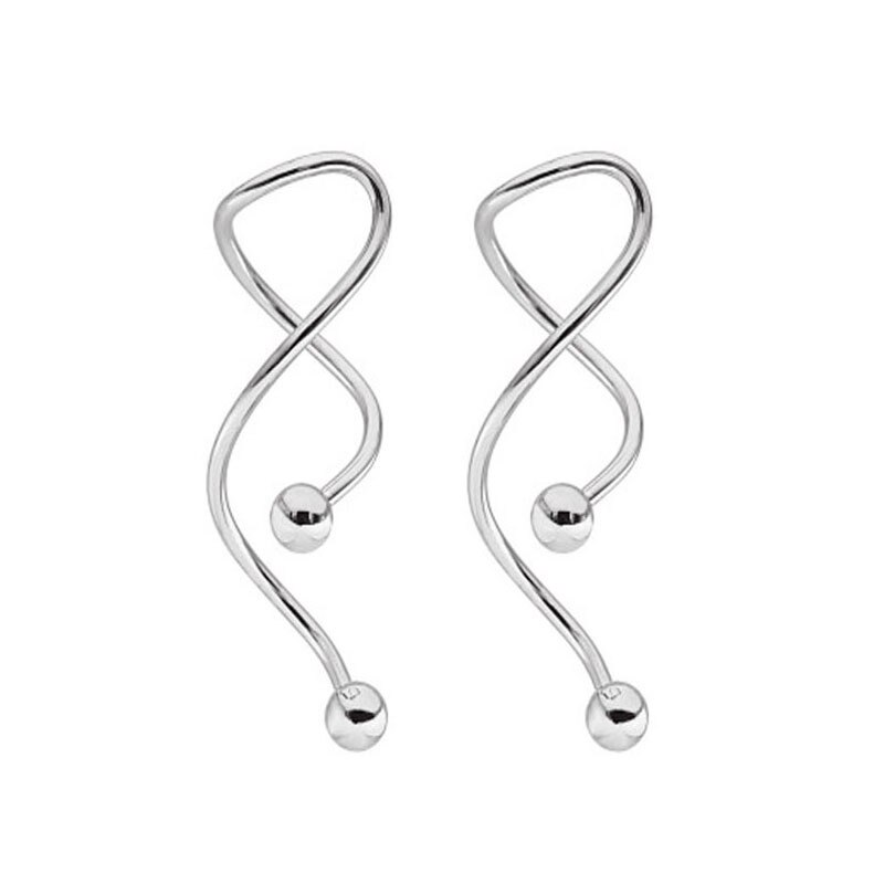 2PCS Curve Straight Ear Industrial Barbell Helix Tragus Piercing Scaffold Bar Cartilage Earring Orelha Simple Body Jewelry