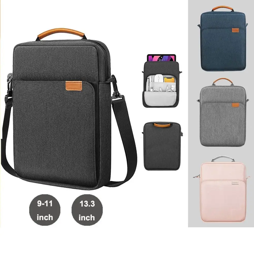 9-11/13.3 inch draagbare tablethoes, opbergtas voor ipad, galaxy tab, schoudertas voor studenten, zakelijke messenger-tas, crossbodytas