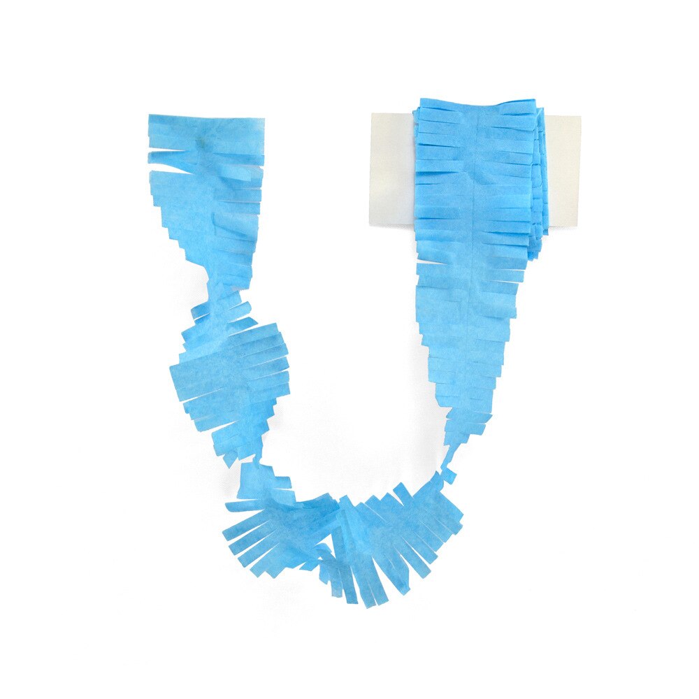 3M Fringed Party Streamers Tissue Paper Garland DIY Fringe Curtain Banners Photo Backdrop Wedding Birthday Shower Decoration: A13 Sky Blue