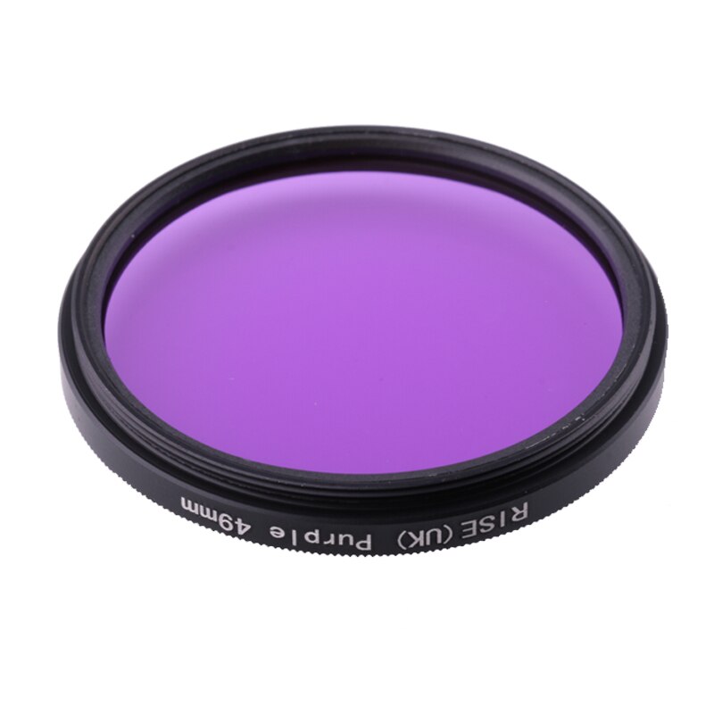 Camera Filters Volledige 49mm Kleur Filters voor bruin Oranje Roze Rood Geel Grijs Blauw Groen Paars Voor DSLR Camera: FULL purple