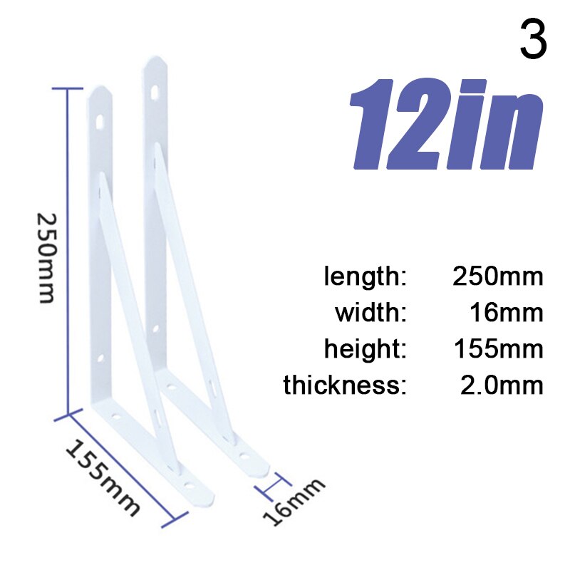 2Pcs Wandplank Beugels Heavy Duty Corner Brace Boekenkasten Woonkamer Kantoor Muur Gemonteerde Opbergrek Metalen Beugel: A3