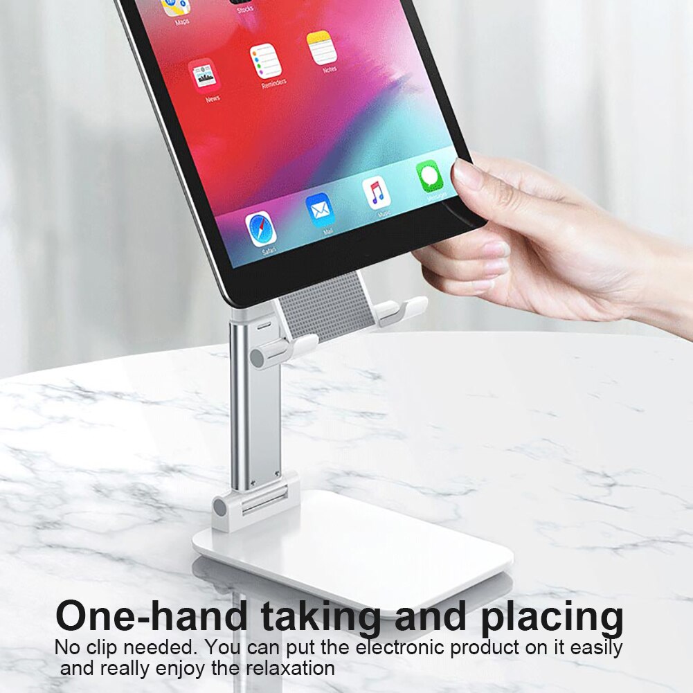 Adjustable Cell Phone Desk Stand Holder Aluminum Desktop Portable Universal Holder Mount Cradle Bracket for Phone Tablet