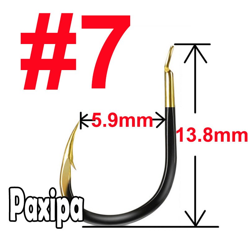 10 stuks vishaak van wolfraamstaal met weerhaak, karpervishaak, enkele cirkel, vishaak, zee-accessoires, uitrusting: 7