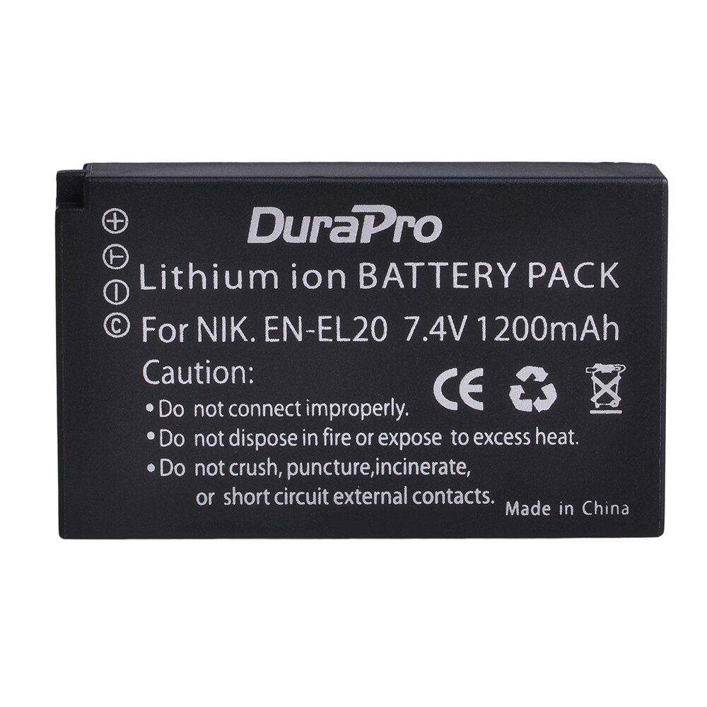 No -el20 en-el20a batteri + lcd dobbel lader for nikon coolpix  p1000, 1 j1, 1 j2, 1 j3, 1 s1, 1 v3,  coolpix a, coolpix  a 1: 1 x batterier