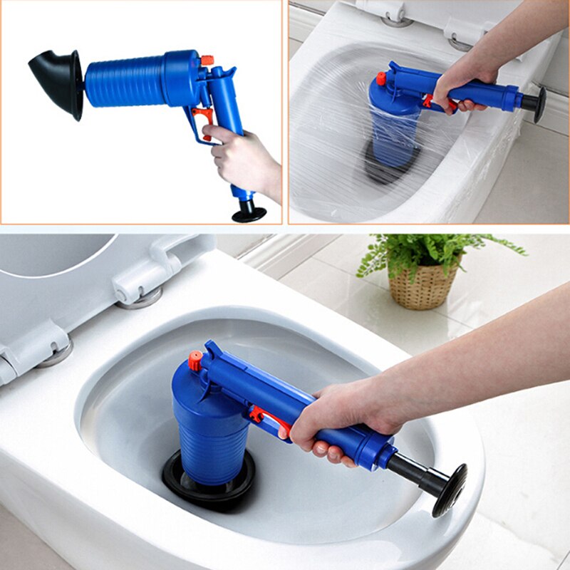 1PC Air Power Drain Blaster Gun High-Pressure Powerful Manual Sink Plunger Opener Cleaner Pump For Bath Toilets Bathroom