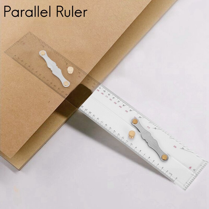 2X Marine Ruler Parallel Ruler Nautical Charts Parallel Ruler Mapping Points to Pull Parallel Ruler 450MM