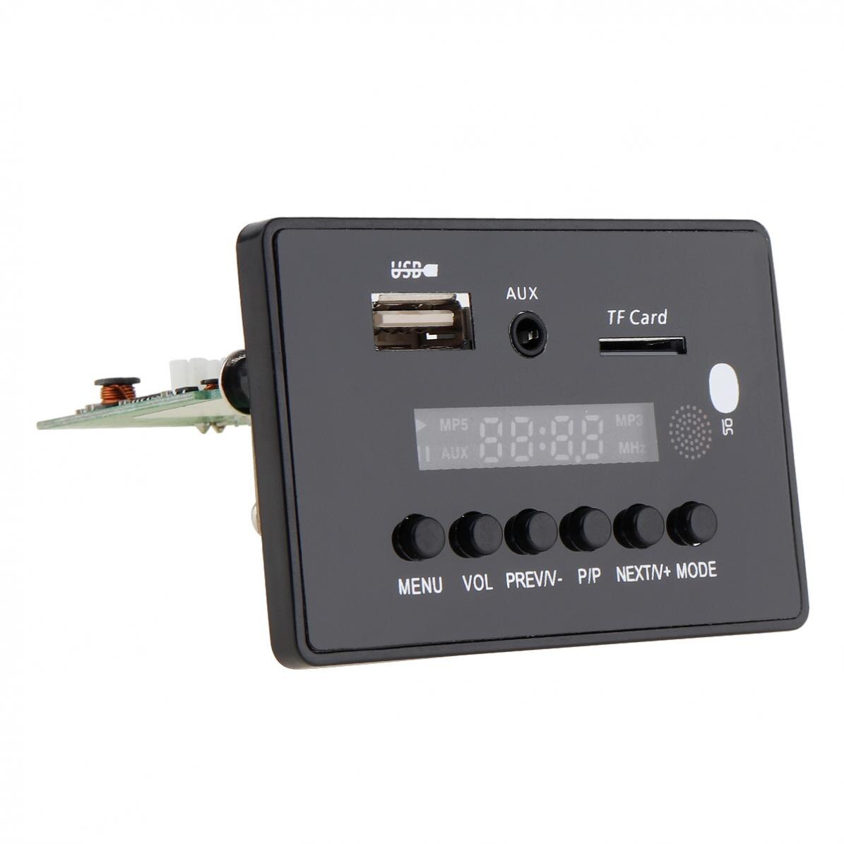 80hz-15 khz 12v dts tapsfri bluetooth videospiller dekoder støtte usb tf aux fm radio til  mp3 / mp4 / mp5